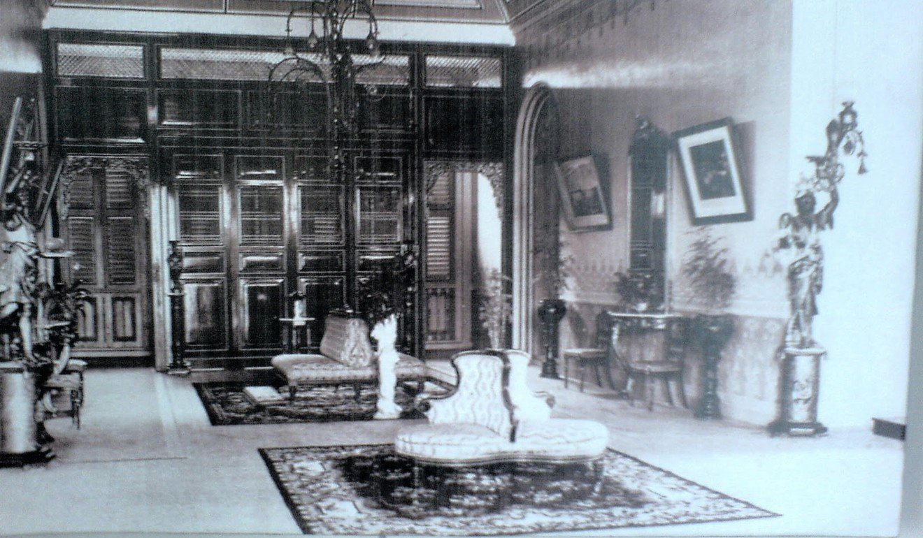 An old photo of the ballroom inside Tjong A Fie Mansion. Photo: courtesy of the Tjong A Fie Institute