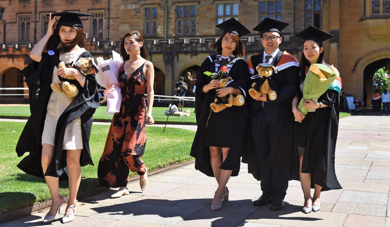 Rich Chinese nationals also like to send their children to Australian universities, where they can benefit from high-quality education in an English-speaking country. Photo: AFP