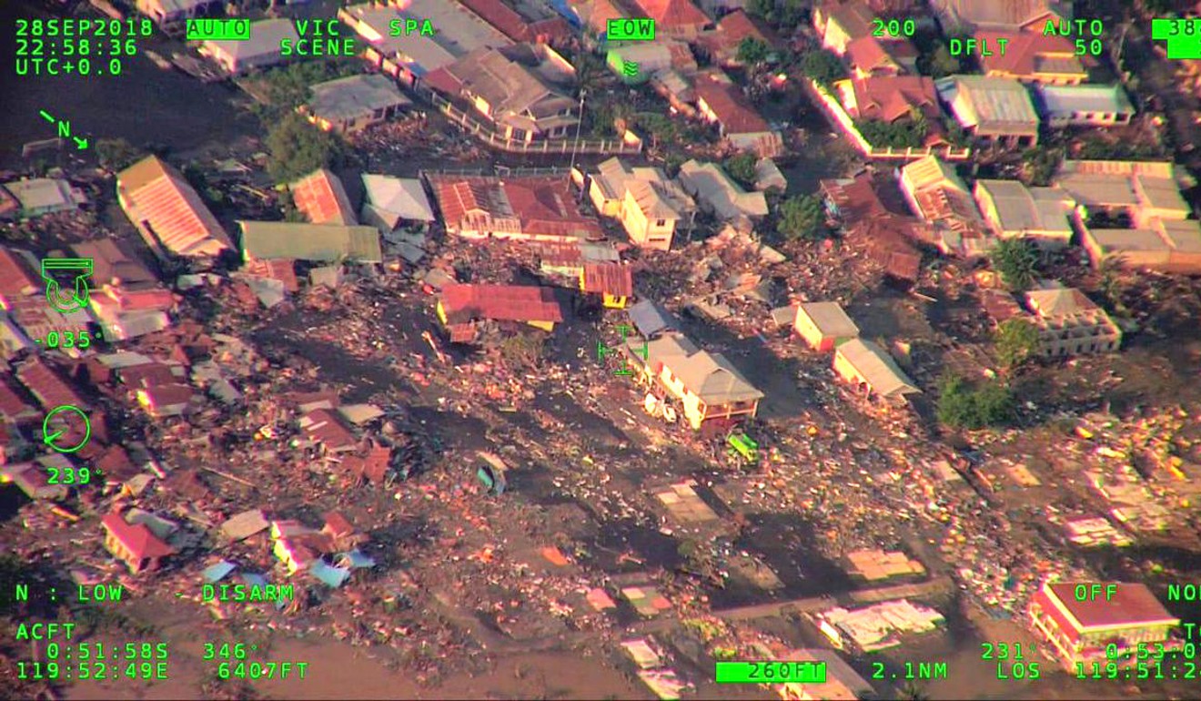 An aerial view of the city of Palu after the earthquake hit. Photo: Reuters