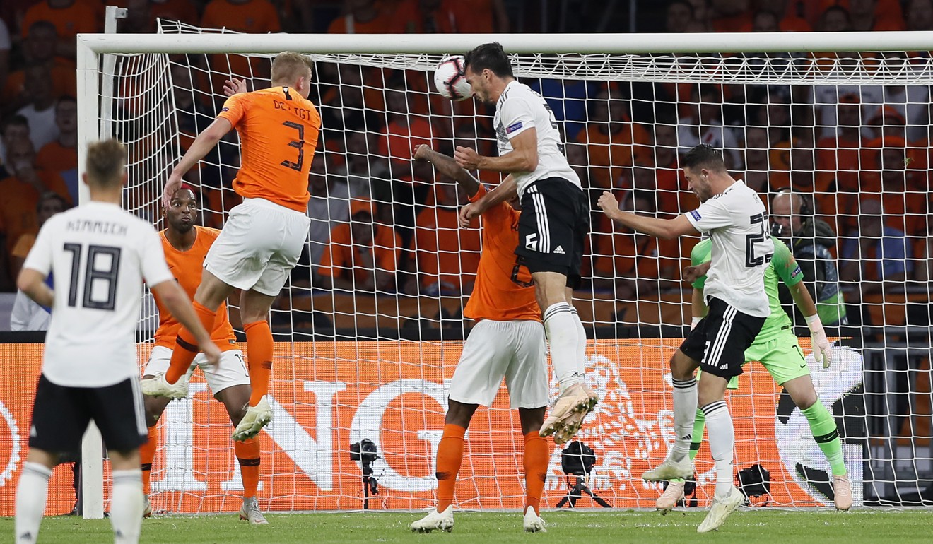 Germany’s Mats Hummels in action during the loss to Netherlands. Photo: AP