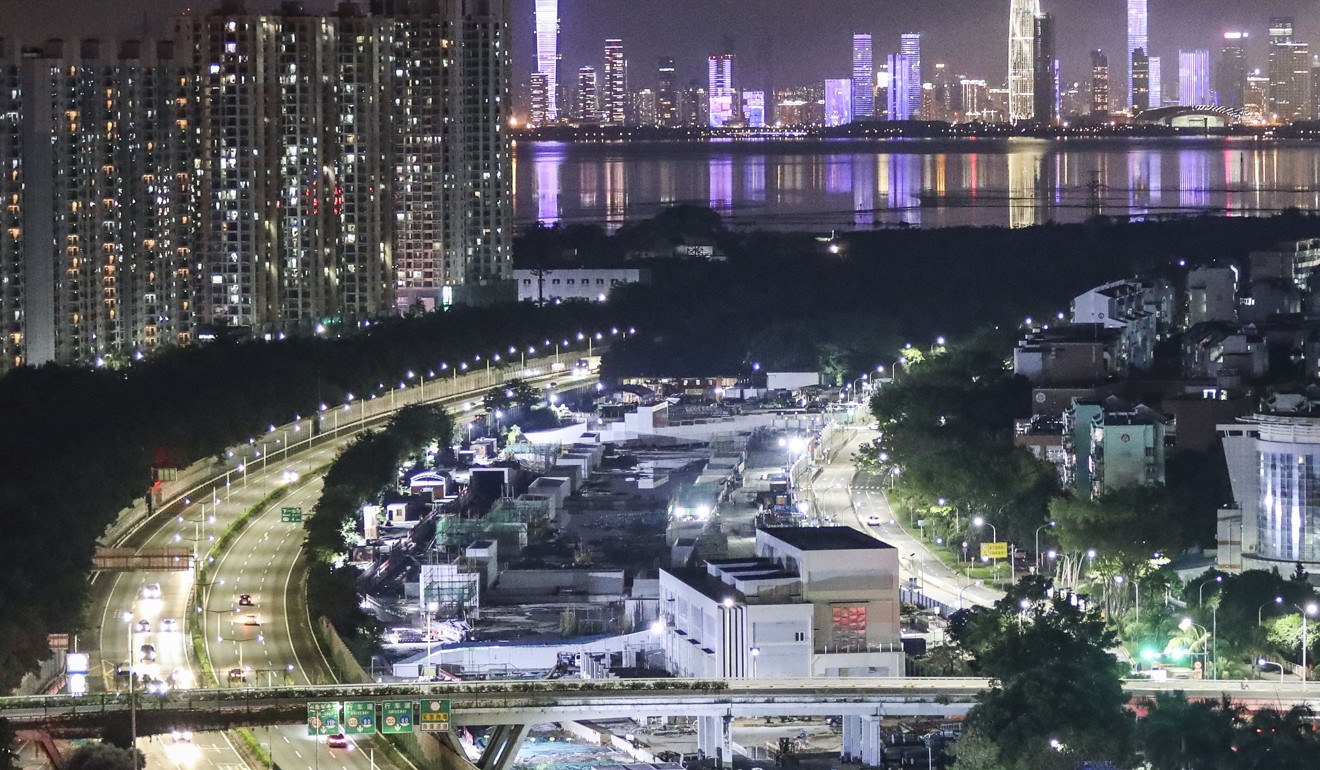 The Beijing-Hong Kong-Macau motorway seen from the Futian district of Shenzhen. Photo: Roy Issa