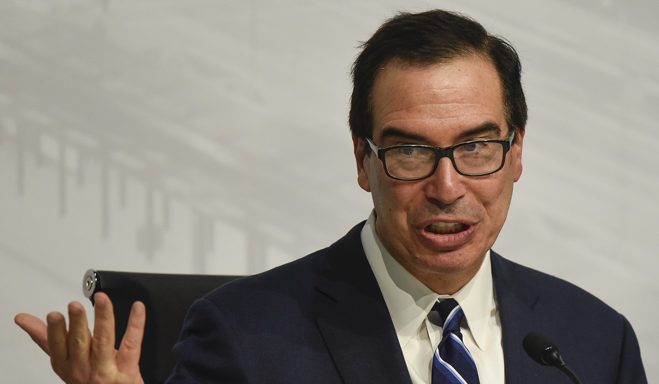 US Treasury Secretary Steven Mnuchin warned again on Wednesday that the US would be keeping its eye on the yuan exchange rate. Photo: AP