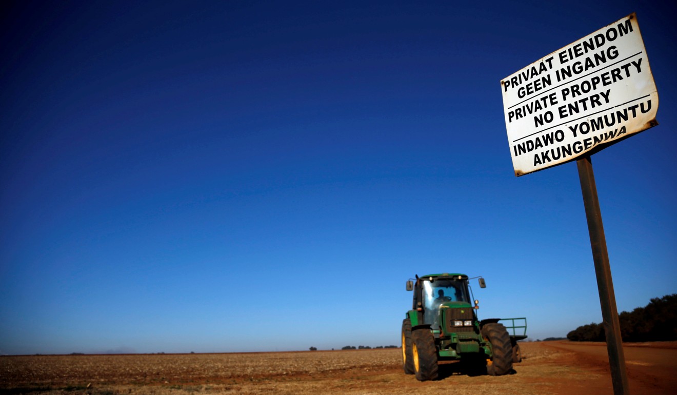 File photo of a ‘no entry sign’ at the entrance to a farm outside Witbank, Mpumalanga province in South Africa. Photo: Reuters