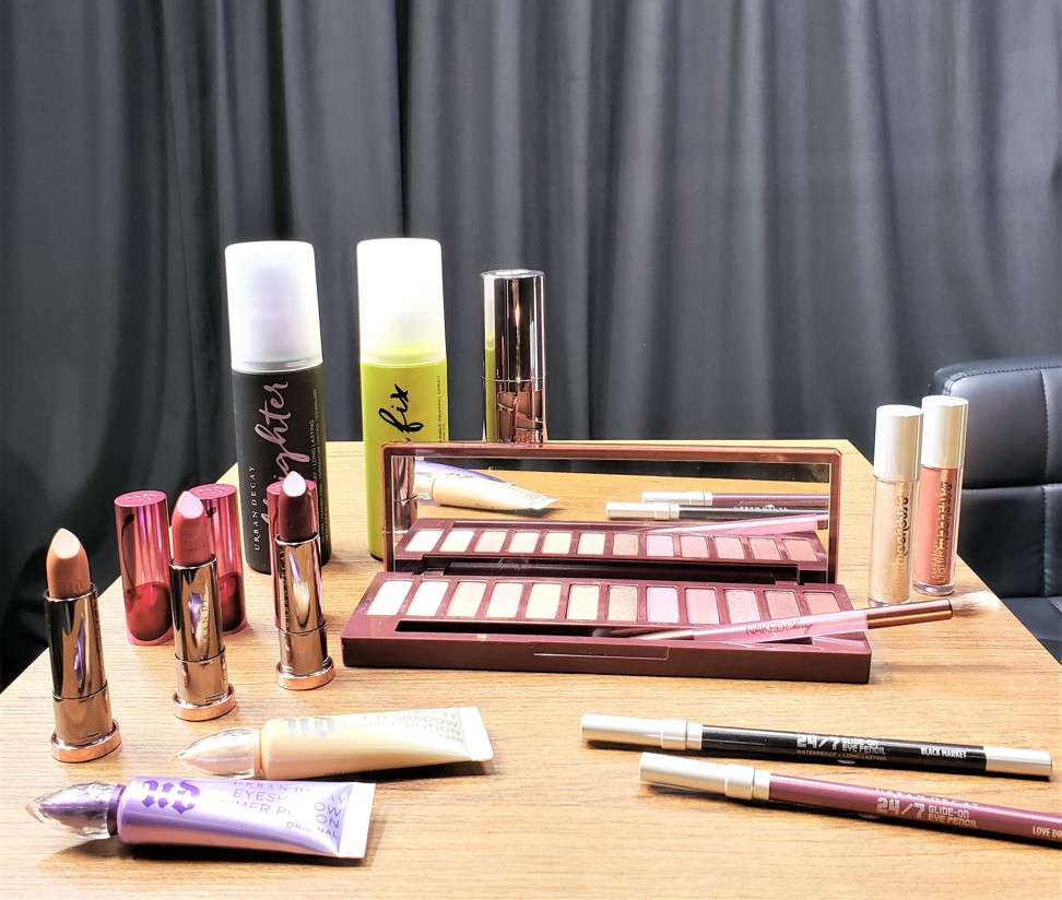 The Urban Decay products used to create the ‘Halloween devil’ look.
