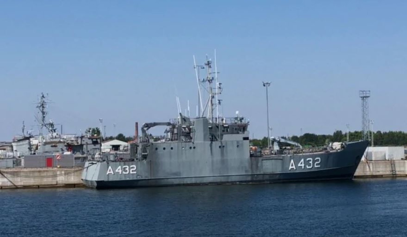 This vessel belongs to the Estonian Navy’s mineships division. Photo: The Washington Post