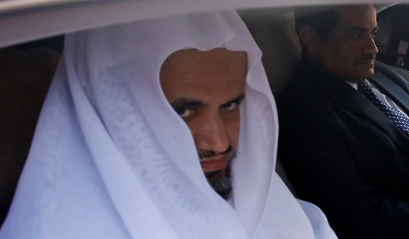 Saudi prosecutor Saud al-Mojeb leaving the Saudi Arabian consulate in Istanbul on Tuesday. Photo: Reuters