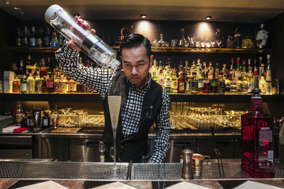 Mixologist Antonio Lai at Room 309, the Pottinger Hotel in Central. Photo: Jonathan Wong
