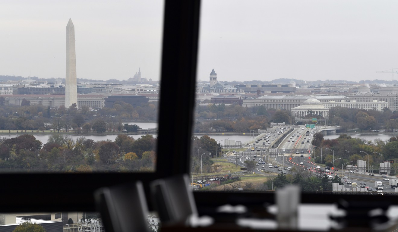 A view of Washington from a revolving restaurant in Crystal City. Photo: AP