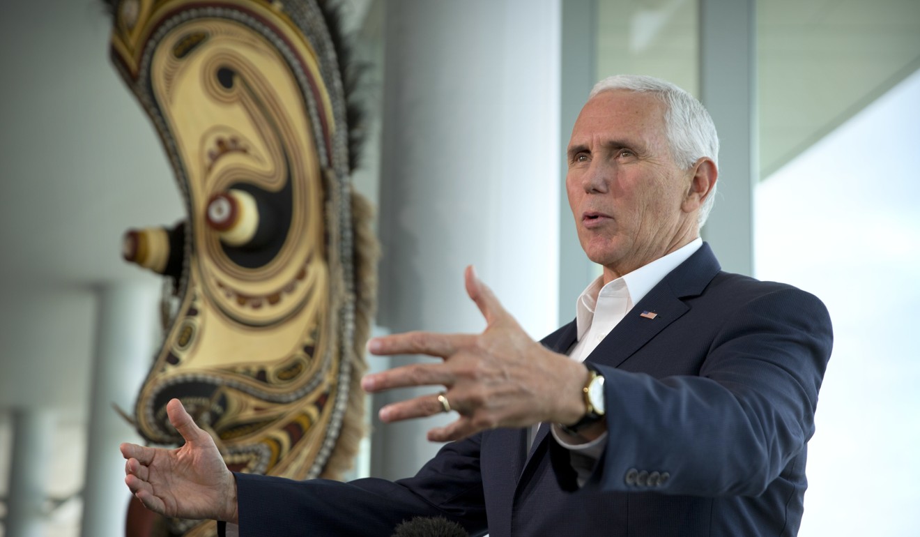 US Vice-President Mike Pence criticised China during his speech to the summit. Photo: AP