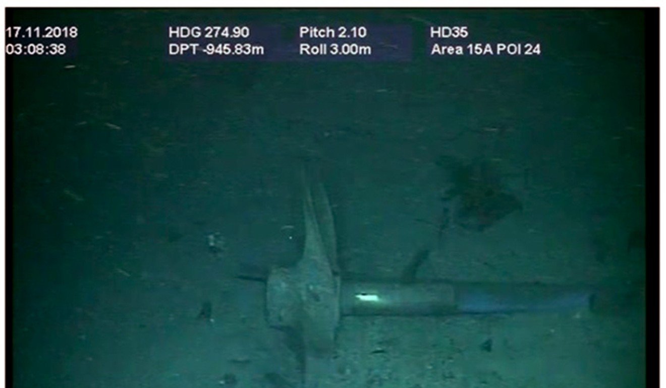 Part of the wreckage of the ARA San Juan submarine. Photo: AFP