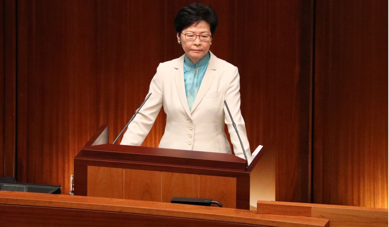 Hong Kong leader Carrie Lam has proposed a ban on the import, manufacture, sale, distribution and advertisement of e-cigarettes as well as other new smoking alternatives. Photo: Nora Tam