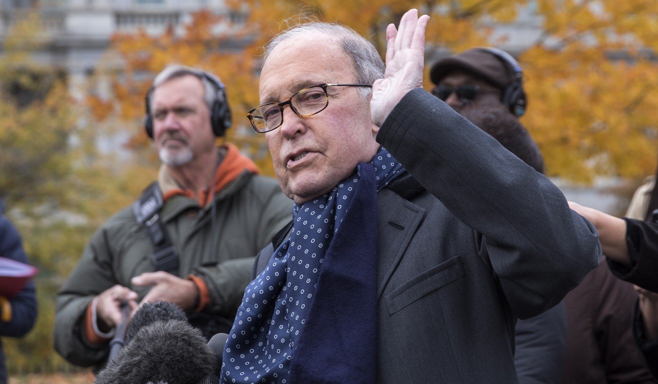 White House chief economic adviser Larry Kudlow says the US president is trying to “inject a note of optimism” into trade talks with China. Photo: EPA-EFE