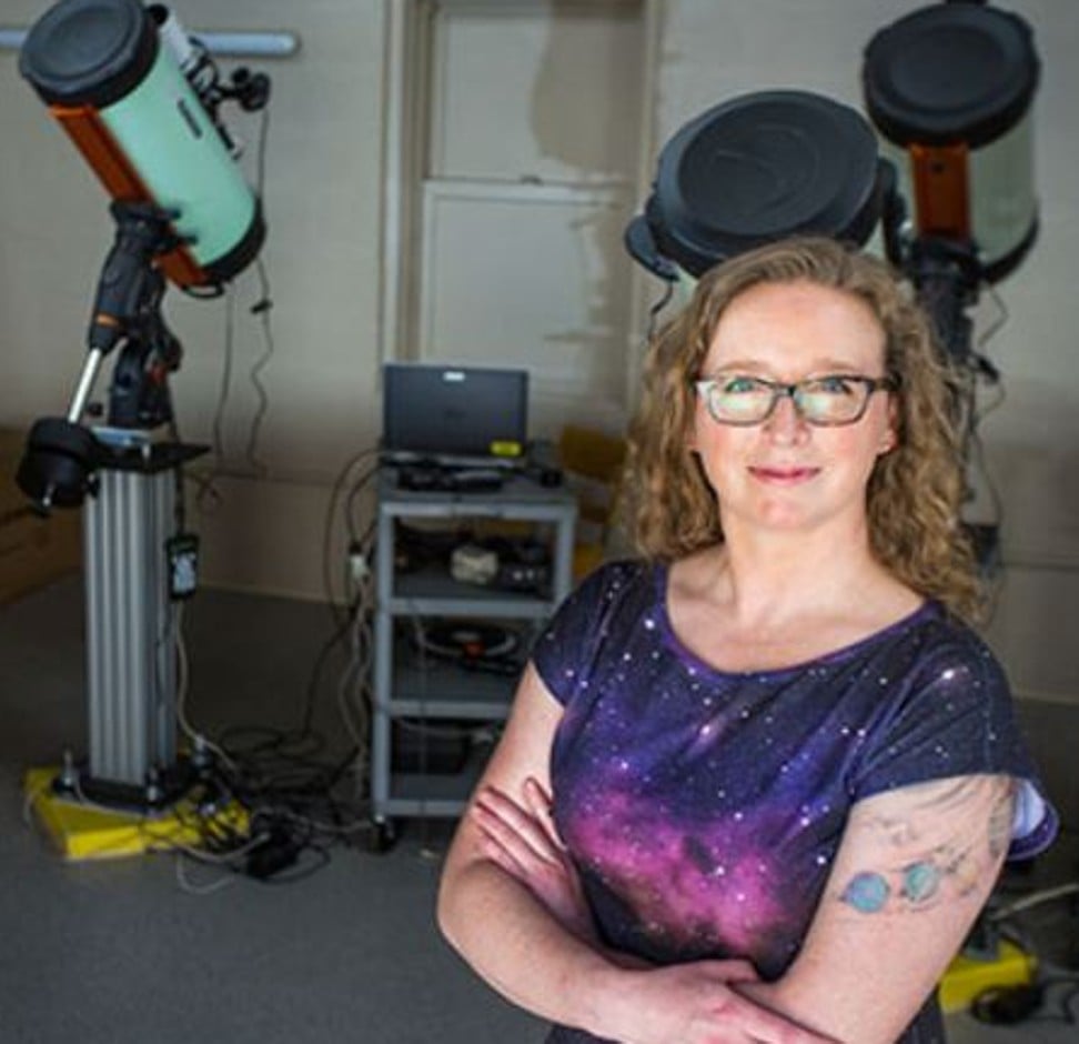 Astronomer Katelyn Allers said Tyson grabbed her arm and reached into her dress while looking at a tattoo of the solar system. Photo: Bucknell University