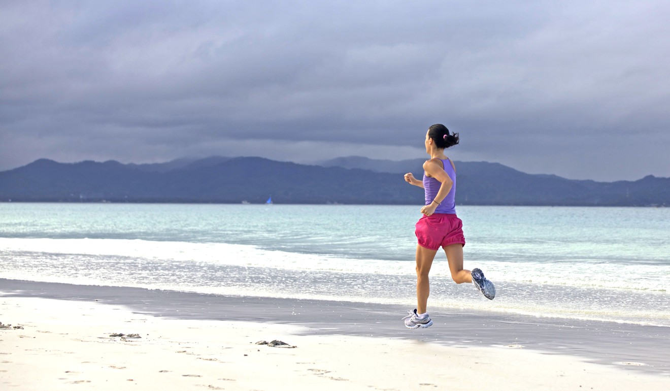 Ming Chen on a training run in Boracay.