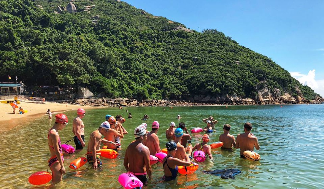 The Open Water swimmers group in Hong Kong head out from Repulse Bay. Photo: Handout