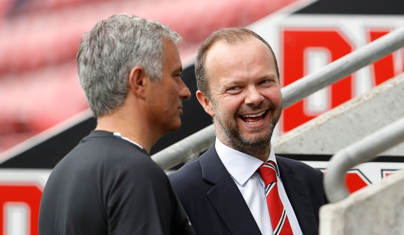 Jose Mourinho with Manchester United executive vice-chairman Ed Woodward. Photo: Reuters