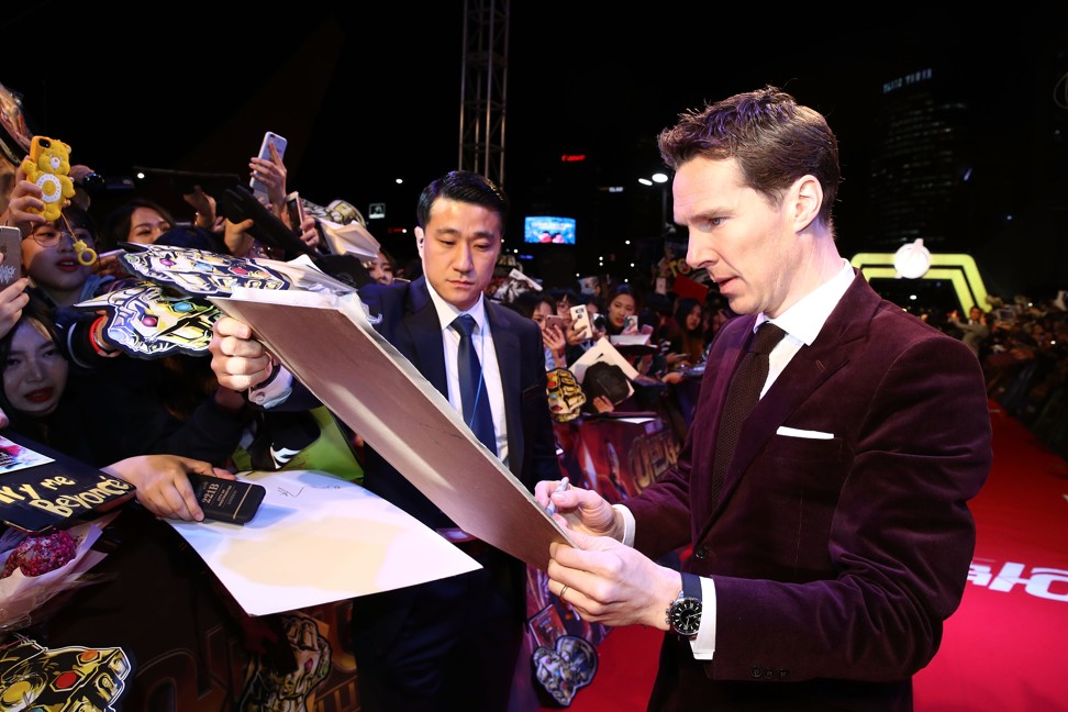 Benedict Cumberbatch wore Jaeger-LeCoultre’s Polaris Memovox to the premiere of ‘Avengers Infinity War’ in Seoul in April.