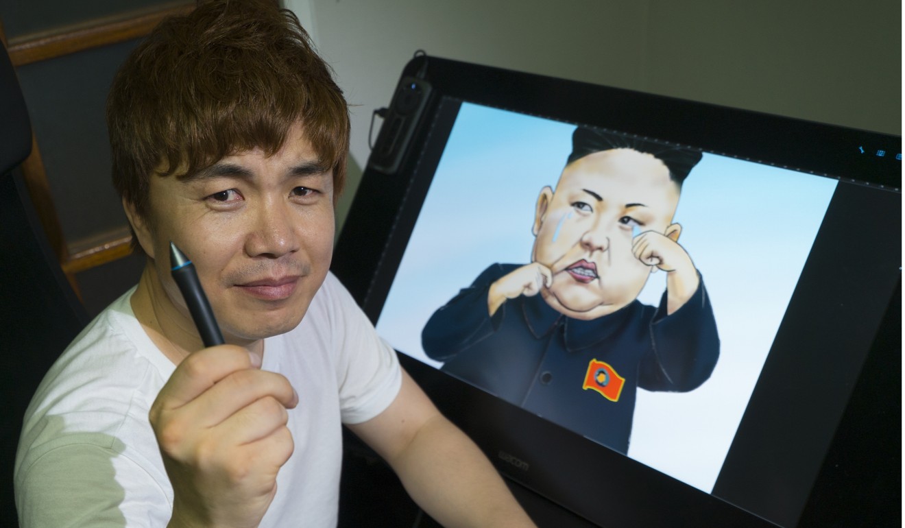 Defectors like cartoonist Choi Seong-guk have been threatened for engaging in anti-Pyongyang activities. Photo: SCMP/ Chris Healy