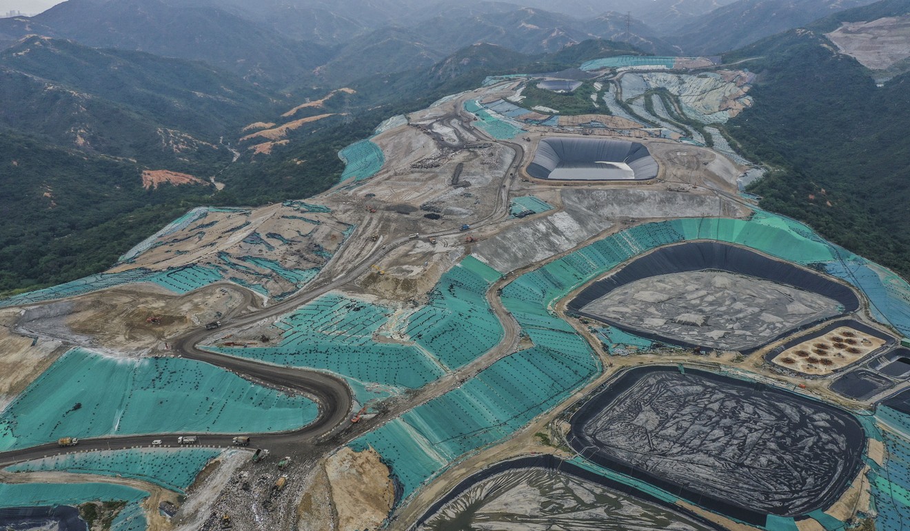 Aerial view of the West New Territories Landfill in Tuen Mun. Photo: Roy Issa