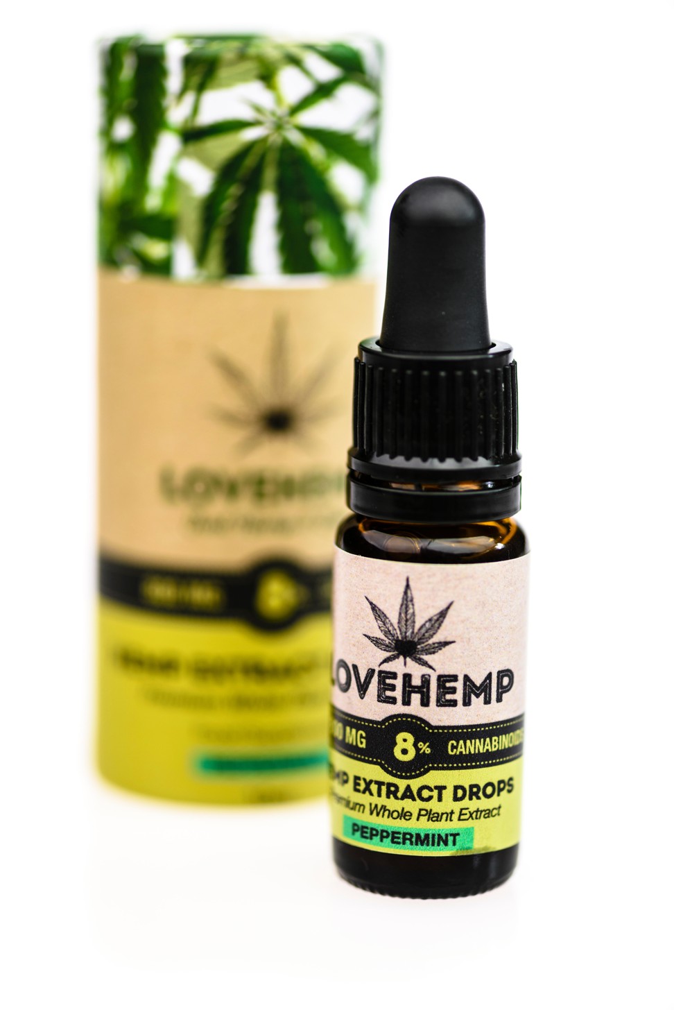 Hemp extract oil drops. It is high in Cannabinoids.