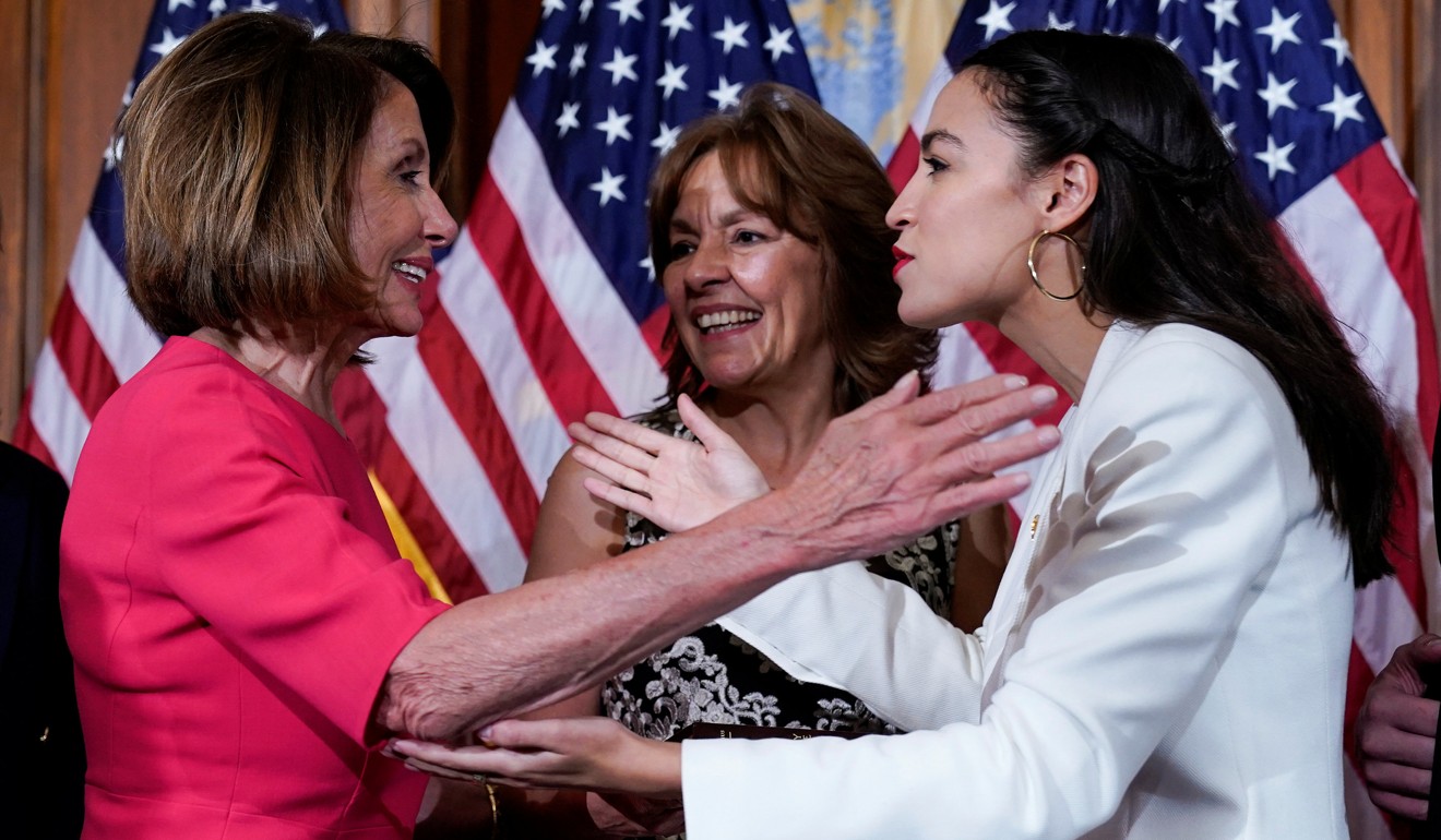Ocasio-Cortez with Speaker of the House Nancy Pelosi on January 3, 2019. Photo: Reuters