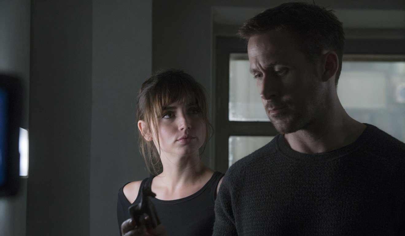 Ana de Armas as Joi and Ryan Gosling as K in Blade Runner 2049. There are some powerful scenes between the blade runner and his holo-girlfriend, but she doesn’t feature in the final third of the film.