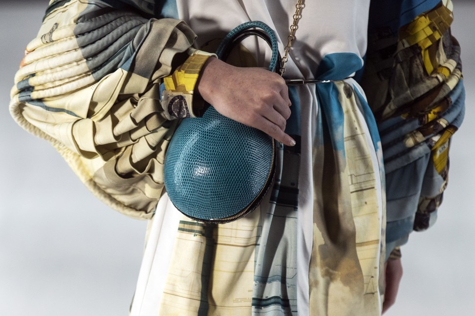 A look from the spring/summer 2019 women’s collections by French designer Nicolas Ghesquiere for Louis Vuitton during the Paris Fashion Week. A crossbody bag you can sling on is trending. Photo: EPA