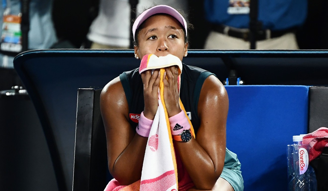 Naomi Osaka cries after her Australian Open final victory. Photo: AFP