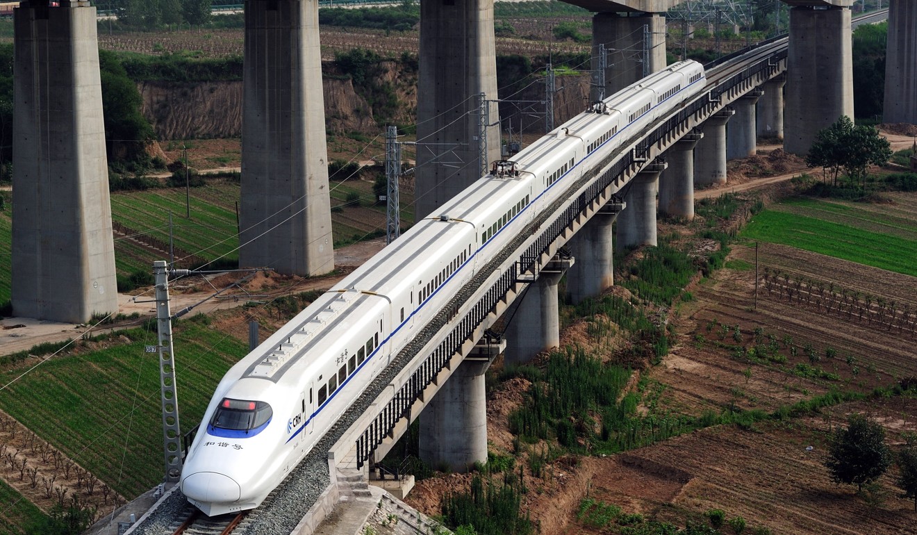 The new line between Xi’an and Yan’an with reduce the journey time from two and a half hours to just 50 minutes. Photo: Xinhua