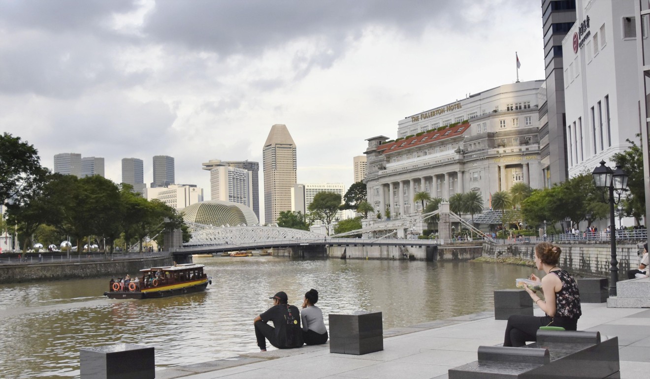 A riverside spot at Raffles Place, the centre of Singapore’s financial district. Photo: Kyodo