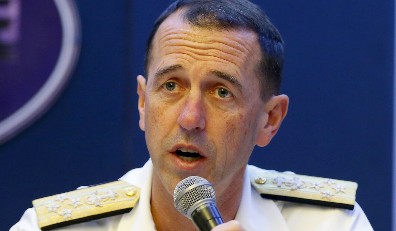 Admiral John Richardson tells the Atlantic Council of his concerns about naval flashpoints with China in East and South China seas and his fears for clashes with Russian warships in the Black Sea. Photo: AP