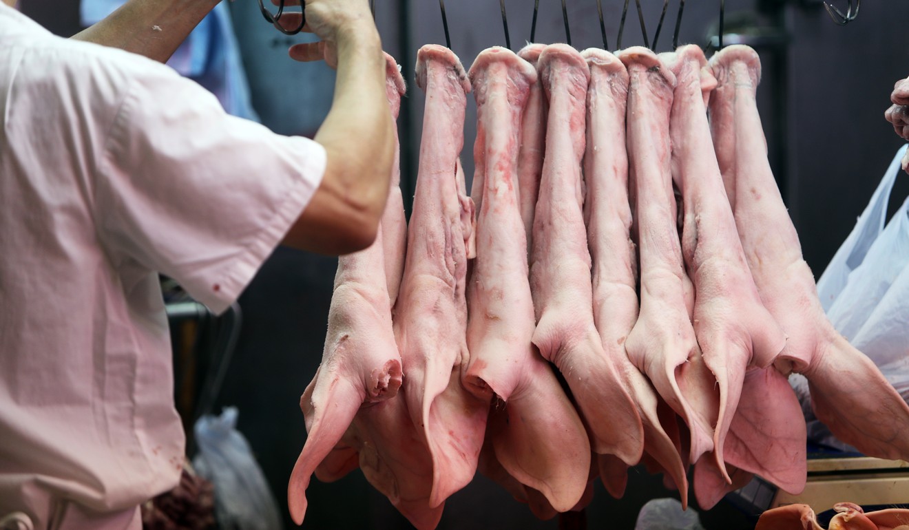Fresh pork returns to Hong Kong’s wet markets after a three-day closure of the city’s slaughterhouses. Photo: Winson Wong