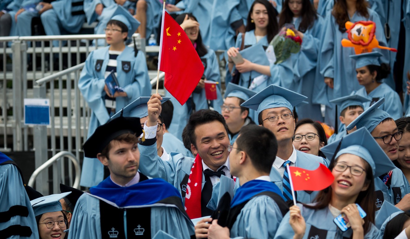 Chinese students during commencement ceremonies at Columbia University in New York. Photo: Xinhua