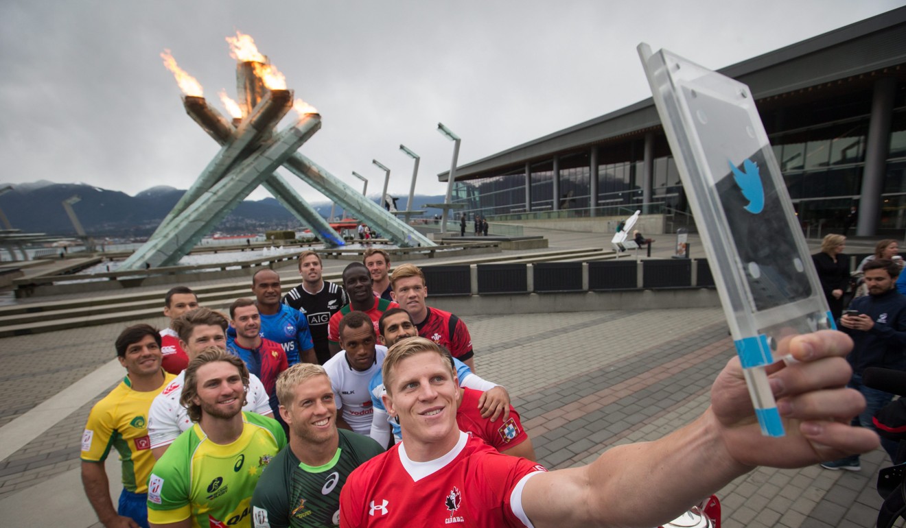 Captains of the sevens teams in Vancouver before the World Rugby Sevens Series event. Photo: AP