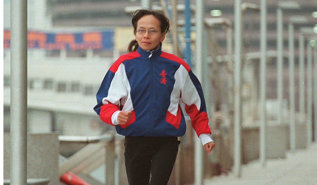 Veteran Hong Kong marathon runner Winnie Ng at the Tsim Sha Tsui waterfront. Photo: SCMP