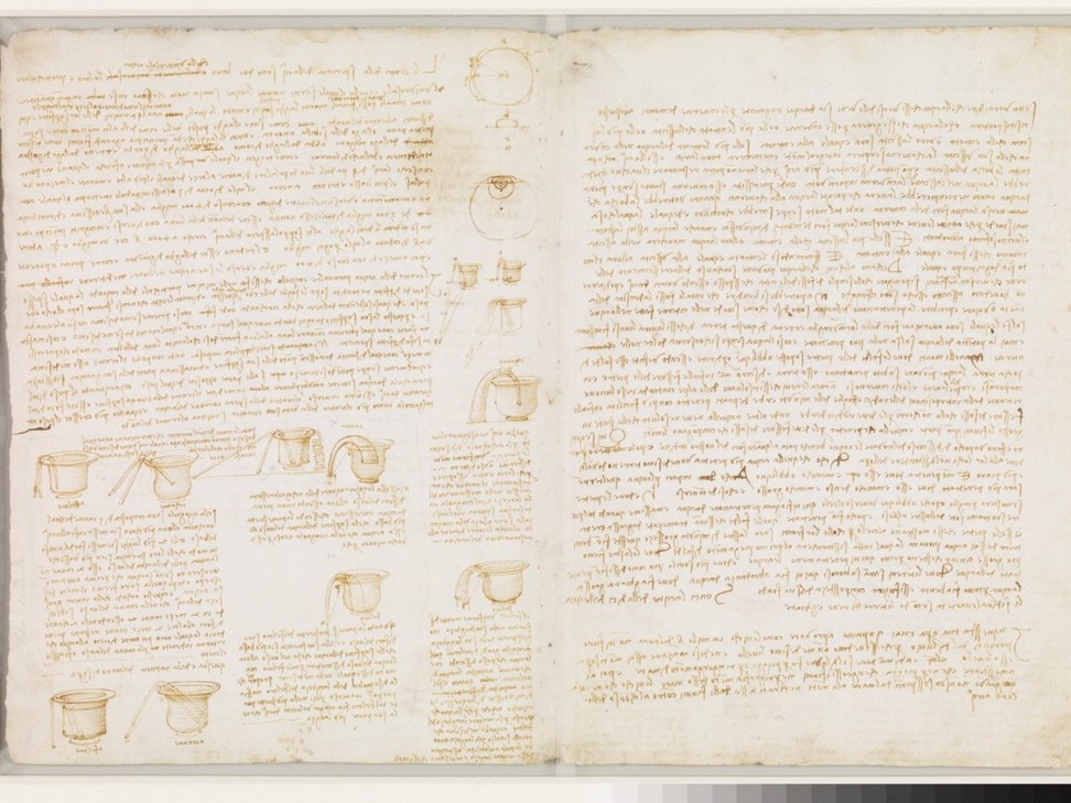 Part of ‘Codex Leicester’, the 16th-century Leonardo da Vinci manuscript that Bill Gates bought at auction for US$30 million in 1994. Photo: ©bgC3