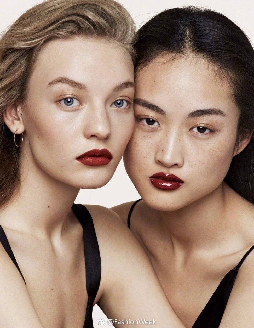 Spanish fashion brand Zara has been accused of “uglifying China” with its latest lipstick advertisement. Photo: Weibo