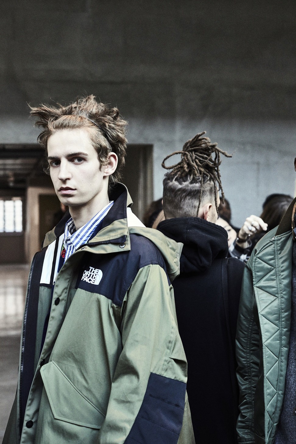 A men’s look from The North Face’s collaboration with Sacai.