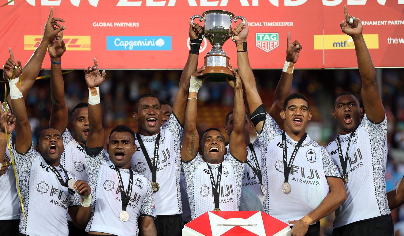 Can Fiji make it five in a row in Hong Kong? The odds are not bad given their record this year in the World Series. Photo: AFP