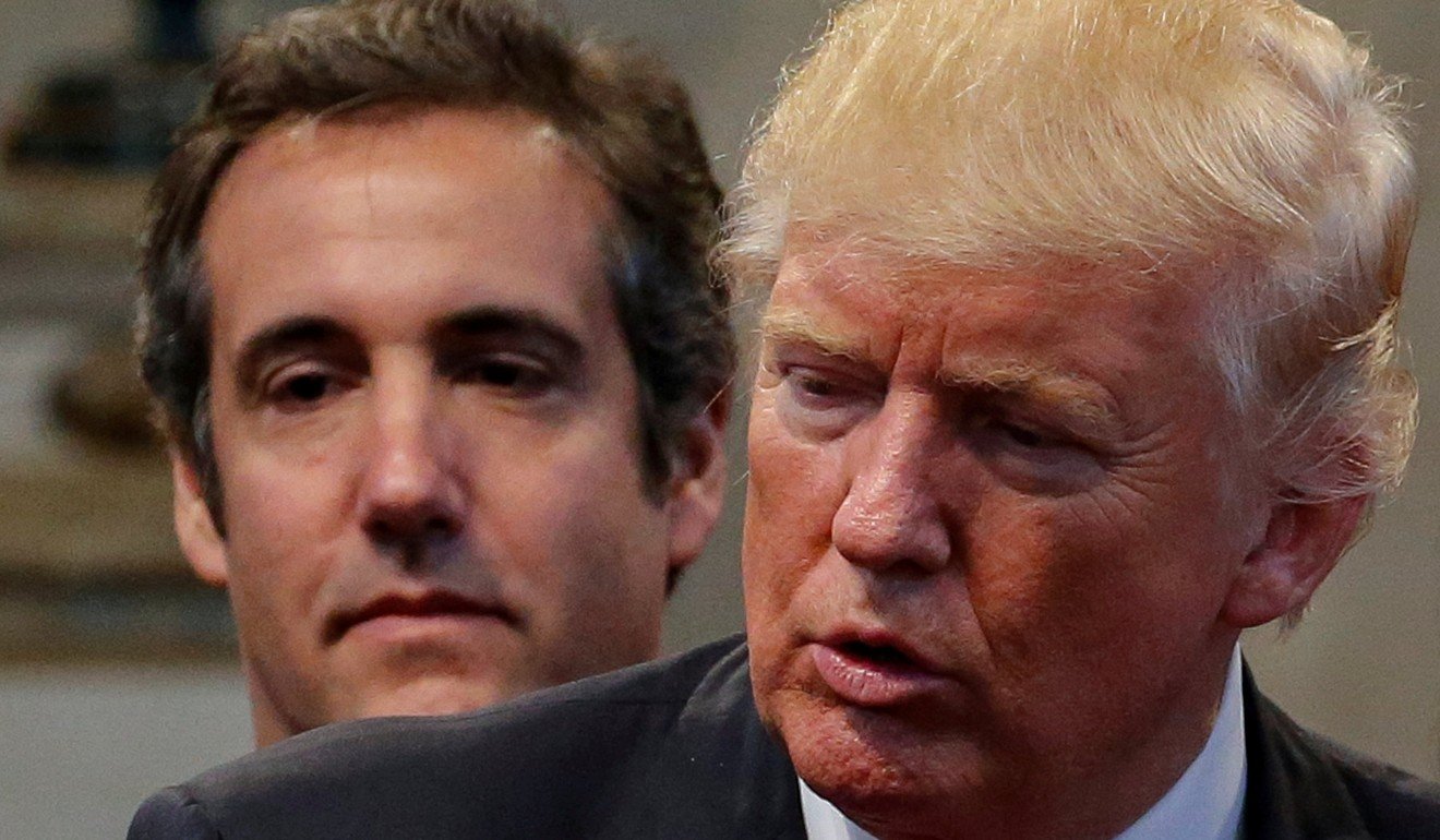 Donald Trump and his former personal lawyer Michael Cohen in 2016. Photo: Reuters