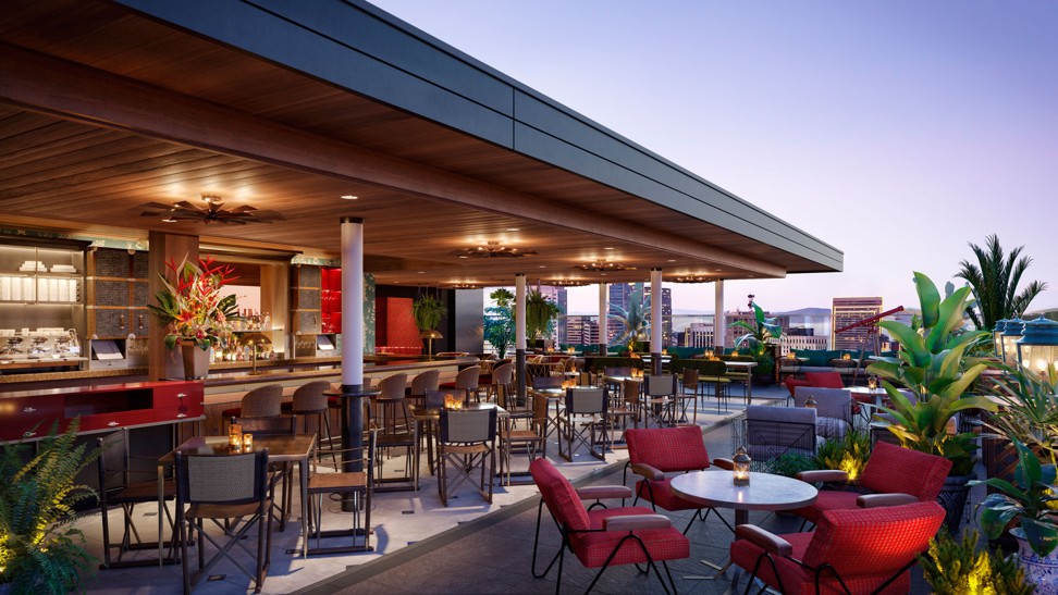 The rooftop bar at Virgin Hotels San Francisco, the second property to join Virgin Hotels’ portfolio.