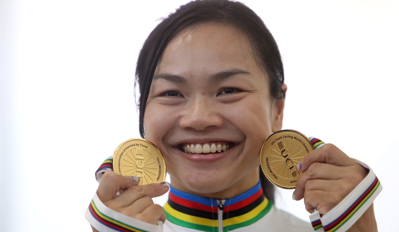 Sarah Lee is the first Hong Kong rider to win double gold medals at the world championships. Photo: Winson Wong