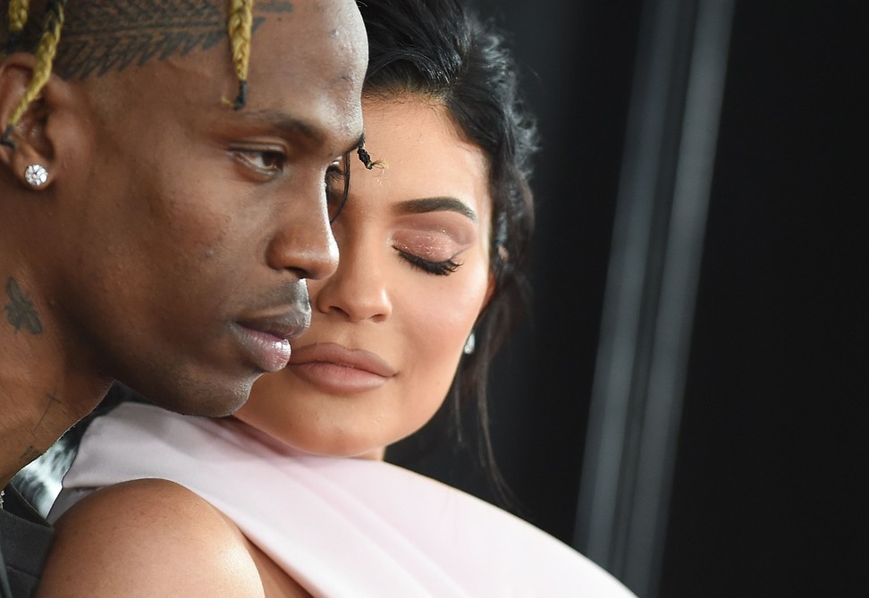 Kylie Jenner and Travis Scott at the 61st Annual Grammy Awards on February 10 in Los Angeles. Photo: AFP