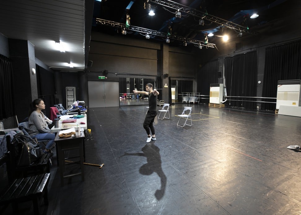 A repurposed swimming complex is used as a rehearsal space while the TPAC team awaits the completion of the arts centre. Photo: Antony Dickson