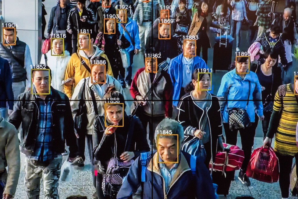 A surveillance system equipped with facial recognition technology in Beijing. (Picture: The Washington Post)