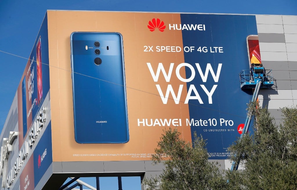 A Huawei ad in Las Vegas, Nevada on January 5, 2018. (Picture: Reuters)