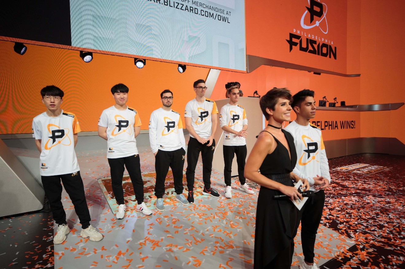 Fusion standing proud after their upset over Excelsior. (Picture: Blizzard Entertainment)