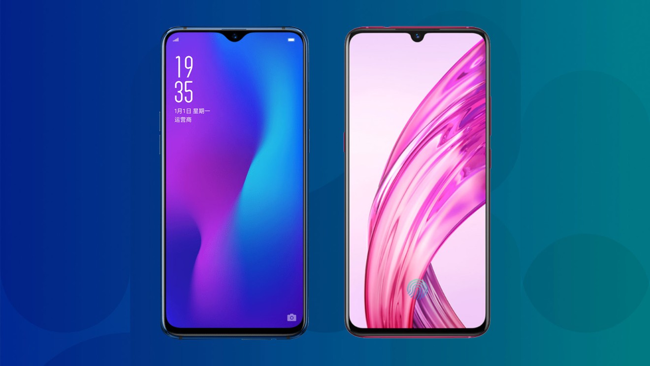 The Oppo R17 (left) and Vivo X23 (right) both feature the so-called water droplet notch. (Picture: Oppo/Vivo)