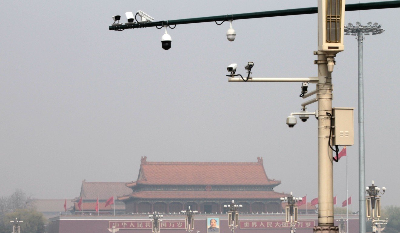 Security cameras at the Tiananmen Square. (Picture: SCMP)