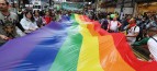 Protesters marching on Hong Kong Island last November during the annual Hong Kong Pride Parade. Photo: Dickson Lee